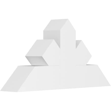 Ekena Millwork Saratoga Architectural Grade PVC Gable Bracket, 36"W x 18"H x 6"D x 6"F, 12/12 Pitch GBP036X18X0606SAR00